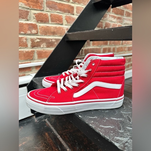 Vans Sk8-Hi Red Shoes - Picture 3 of 4